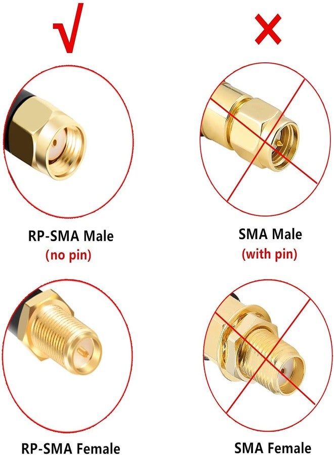 XRDS -RF كابل RP-SMA ذكر إلى RP-SMA أنثى بطول 6 أقدام، كابل XRDS-RF منخفض الفقد RG58 RP-SMA، كابل تمديد هوائي واي فاي، كابل محوري لجهاز توجيه واي فاي LAN، محول بطاقة شبكة لاسلكية - Image 2